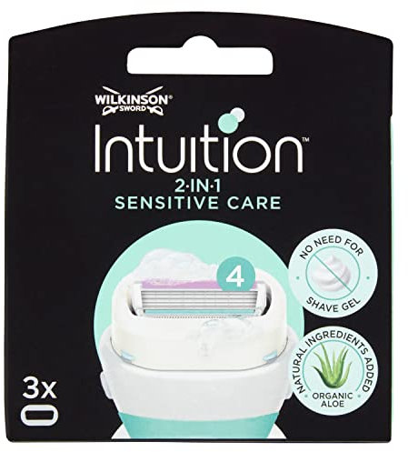 Wilkinson Sword Intuition Naturals Rasierklingen Klingen, für Damen Rasierer, 3 St