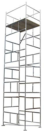 Toptower Classic Scaffolding Tower 8.8m (Working Height) 6 x 4 Base Size DIY Galvanised Scaffold Tower