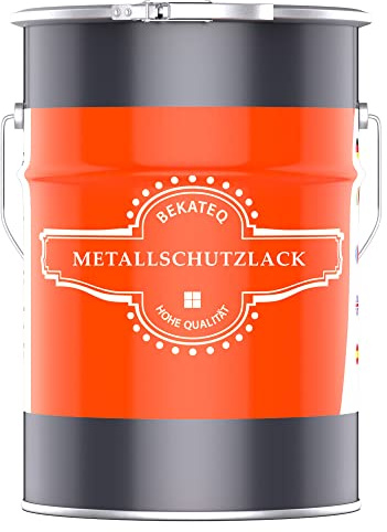 BEKATEQ Metallskyddslack 4-i-1 metallfärg 5 l, eldröd, primer + rostskyddsfärg + mellanskikt + täcklack I metalllack för tak, fönster, dörrar, staket LS-570