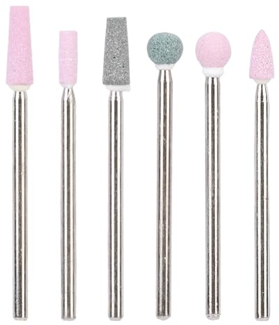 Punte Fresa Unghie Ceramica, Punta trapano per Manicure Professionale Trapani per Manicure Set di Punte per Fresa Universali per Unghie 6PCS Punte per Unghie Trapano Elettrico(JG # 5)