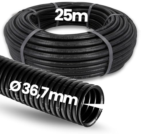 Kalitec 25m Wellrohr Geschlitzt NW 37 - Wellschlauch & Marderschutzrohr