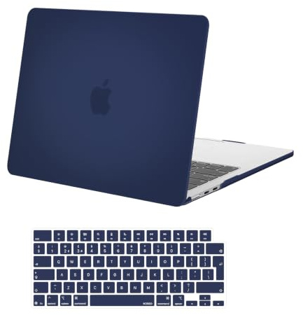 MOSISO Compatible with MacBook Air 13 inch Case M5-M2, Navy Blue | Hard Shell Cover&Keyboard Cover Skin Compatible with MacBook Air 13.6 inch Case 2026-2022 M5 M4 M3 M2 A3449 A3240 A3113 A2681