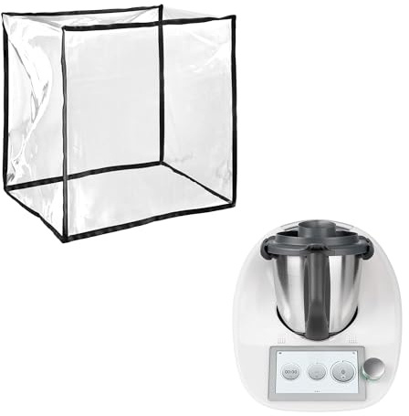 kwmobile Cover Compatible with Thermomix TM5 / TM6 - Clear TPU Plastic Case for Kitchen Machine - Transparent/Black