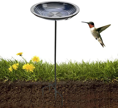 Vogeltränke Ständer – Vogelfutterspender für Garten, Vogelfutterschale mit Ständer, Vogeltränke, Vogeltränke für Garten, Rasen, Hof, Dekoration