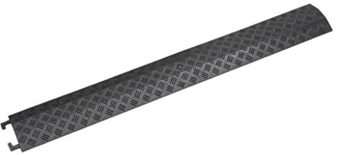 vidaXL 2x Rampa Protectora de Cables de Suelo Pasacables Canaleta Rampa Cubierta Canal Manguera Alambre Protección Capacidad Carga Negro