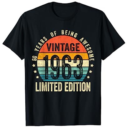 60. Geburtstag Mann Frau 60 Jahre 1963 Lustig Geschenk T-Shirt