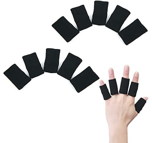 XPEX 10 Pezzi tutore Dito Fascia Elastica in Cotone per Dita Protezione Sportiva tutore Pollice tutore Dito per Dita per alleviare l'osteoartrite Passanti per Le Dita
