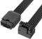 J&D PCI-E 5.0 Erweiterung Kabel, 30 cm Rechts Winkel 16-Pin (12+4) Mann zu Frau Erweiterung Kabel 16AWG 12VHPWR PCI-E 5.0 Für RTX 4090 4080 3090 Ti, Schwarz, Type B