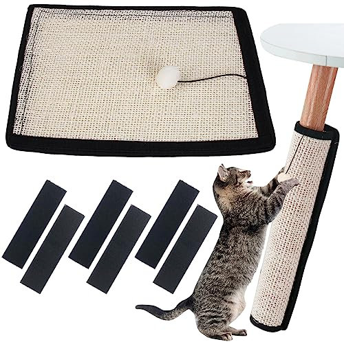 DKDDSSS Kratzmatte Katze, Katzenkratzmatte Sisal, Kratzmatte Kratzschutz Sofa, Sisal Kratzteppich, Sofaschutz Katze, Kratzpad für Katzen für Sofas Kratzmöbel (40 * 29cm)
