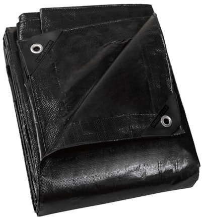 GUARD SHIELD Telone di copertura con occhielli, impermeabile, 2 m x 2 m, nero, multifunzione, in poliestere, 120 g/㎡, in tessuto, multiuso, resistente agli strappi, stabilizzato ai raggi UV