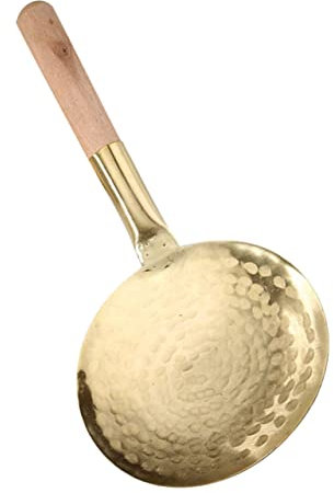 VINTORKY Mestolo Rame Per Cucina Cucchiaio Per Servire Tofu e Riso Palette Per Zuppa Manico in Antiruggine Durevole e Facile Da Pulire Strumento Essenziale Per Cucinare