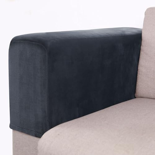EasyByMall 2 copribraccioli in tessuto elasticizzato, impermeabili, antiscivolo, protezione per mobili, poltrone, divani, reclinabili ( navy)