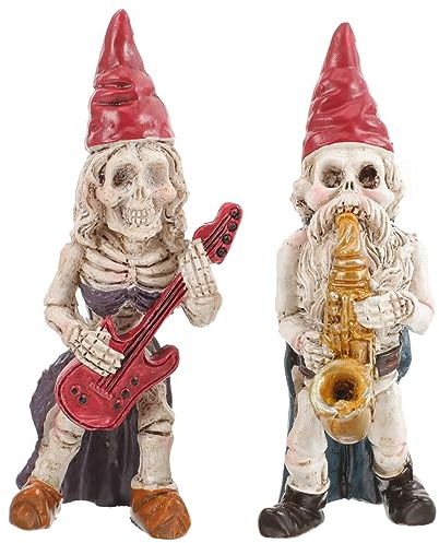 BESPORTBLE Skelett GNOME Figur 2 Stück aus Resin Halloween Deko für Garten Aquarium Bonsai Mikrolandschaften Uv Beständig Farbecht Langlebig für Innen und Außendekoration