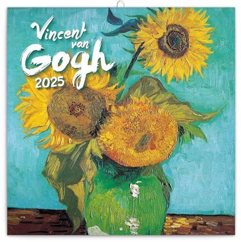 Kalender 2024-2025, Vincent van Gogh, Wandkalender, Monatskalender, 16-Monats-Hängekalender Sep.2024-Dez.2025, 30,5 x 30,5 cm