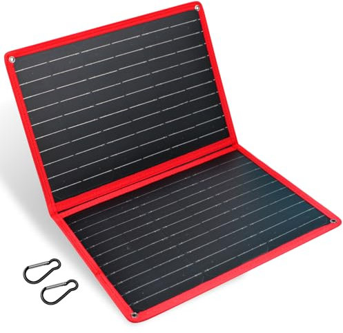 DOKIO 20W Pannello Solare Portatile con USB-A USB-C Caricatore Solare Pieghevole per telefono, campeggio, escursioni, zaino in spalla