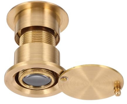 HOMSFOU Türspion Aus Messing Mit Drehbarer Schutzabdeckung Und Weitwinkel-linse Für Türen Geeignet Für Wohnung Hotel Und Büro Silberfarben