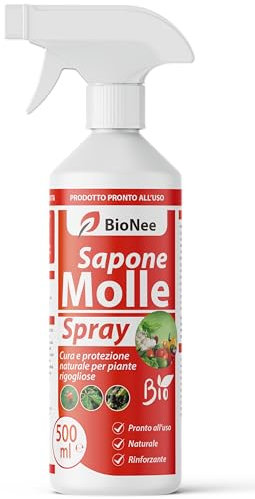 Sapone Molle Potassico Spray 500 ml – Insetticida Naturale per Piante, Afidi, Cocciniglia, Effetto Corroborante e Lava Melata