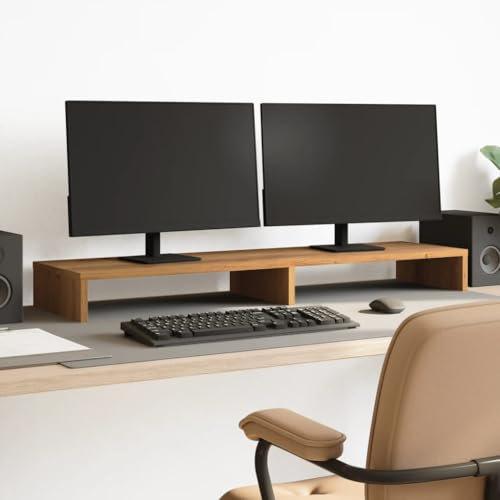 Xichuzi Monitorständer Artisan-Eiche 100x27x10 cm Holzwerkstoff, Monitor Erhöhung, Schreibtischaufsatz, Monitor Erhöhung Schreibtisch, Bildschirm Erhöhung, Schreibtisch Regalaufsatz - 854660