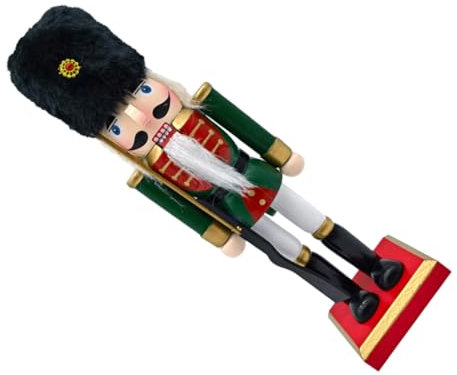 HOLIDYOYO Schiaccianoci Natalizio in Legno Stile Soldato Decorazione Da Tavolo Per Feste Regalo Di Natale