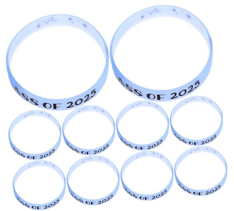 Hemobllo 10pezzi Braccialetti Silicone Per Laurea Da Design Notturno Per Feste e Ricordi Di Laurea Per Eventi e Celebrazioni Della Classe
