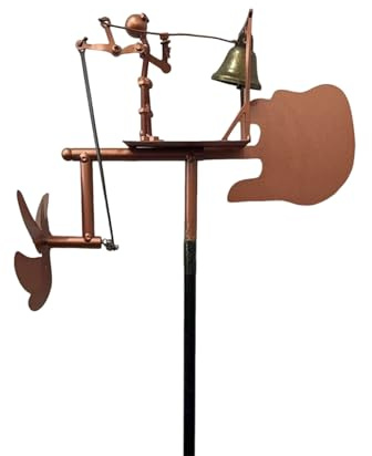 Handgefertigte Guitar Windmühle aus Metall, Handmade Metal Drummer Windmill, Percussionist Musikfiguren und Statuen, Windbetriebene Schlagzeuger Windspiel Dekoration für Garten,Rasen,Terrasse