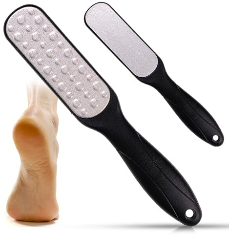 Lima Professionale per Piedi Per Rimozione Calli e Durezza della Pelle Con Manico Ergonomico Antiscivolo - Doppia Superficie 23 cm – Grana Grossa & Fine