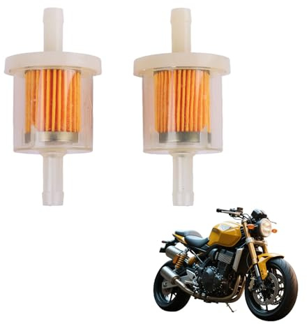 Filtres à Essence de 8 mm – Lot de 2 Filtres à Carburant Transparent pour Moto, Bateau, Quad, Cyclomoteur et Tondeuse à Gazon – Raccords Solides pour Installation Facile et Sécurisée