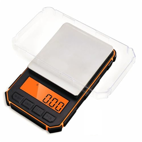 Báscula de cocina mini 500 g/0,01 g con pantalla digital alta precisión, balanza eléctrica for joyería y pesaje alimentos en la