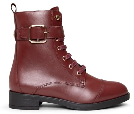 miMaO BELFAST – Botines con cordones de piel BURDEOS