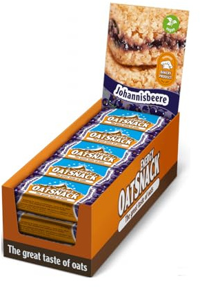 EnergyOatSnack Johannisbeere (15x65g) | Kohlenhydrat Energieriegel mit Haferflocken für Sport & Freizeit | Langanhaltende Energie & leckerer Geschmack | Handgemacht & Vegan | Das Original