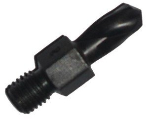 6 Pcs, #40 Cobalt Hss Black Oxide Stubby Threaded Shank Drill Bit, Tsd40St, Number of Flutes: 2; Cutting Direction: Right Hand, Overall Length: 1/2; Shank Size: 1/4-28