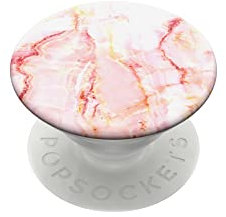 PopSockets PopGrip - Soporte y Agarre para Teléfonos Móviles y Tabletas con un Top Intercambiable - Rose Marble