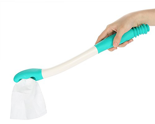 Essuie-glace inférieur, poignée longue Confort Confortable Porte-essuie-mains Support de papier hygiénique Aide-essuie-main auto-nettoyant pour une hygiène plus facile à nettoyer