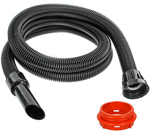 SPARES2GO 2.5m Conical Flo Max Suction Hose + Red Connector Ring Neck for Numatic Henry Charles George Harry James Hoover Vacuum Cleaner (32-38mm)