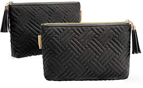 BAGSMART 2 Stücke Kosmetiktasche& Mäppchen Marmor, Multifunktions Reise Kosmetiktasche Geldbörse Halter Taschen Bleistift Paket Kulturbeutel Täschchen mit Reißverschluss Packing Cube