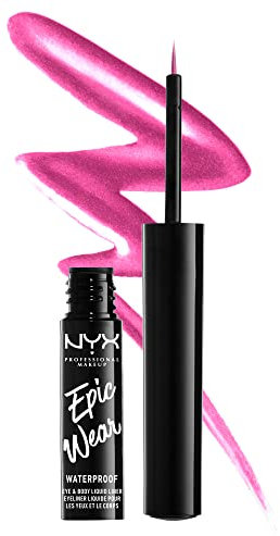 NYX PROFESSIONAL MAKEUP Epic Wear Metallic Liquid Liner Long Lasting Waterproof Eyeliner - Fuschia Metal