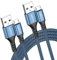 Micro USB Cable 2M 2PACK Android Charger Cable Fast Charging Cable Nylon Micro USB Kindle Charger cable for UK Amazon Kindle 2007-2018, Samsung Galaxy S7 Edge S6 S5 J7 J5 J6,Huawei Y6 Y7, Xbox, PS4
