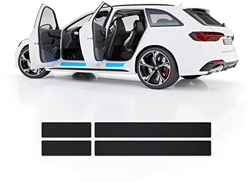 Blackshell® Basic Einstiegsleisten Schutz kompatibel mit Škoda Karoq | Typ NU7 | 2017-2021 Matt Schwarz - passgenaue Lackschutzfolie inkl. Profi Rakel