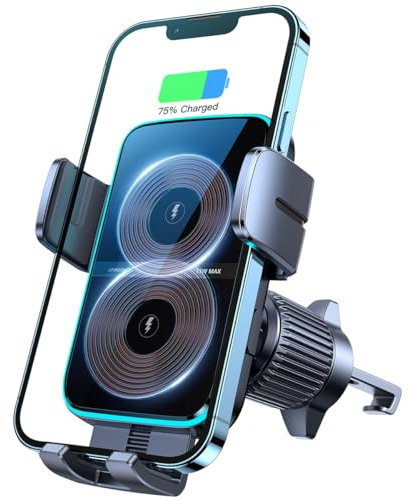 JOYROOM 15W Qi Handyhalterung Auto mit Ladefunktion, [Doppelspule] KFZ Handyhalterung mit Ladefunktion, MagSafe Fast Wireless Charger Auto für iPhone 17/16/15; Samsung S25/S24; Xiaomi/Redmi