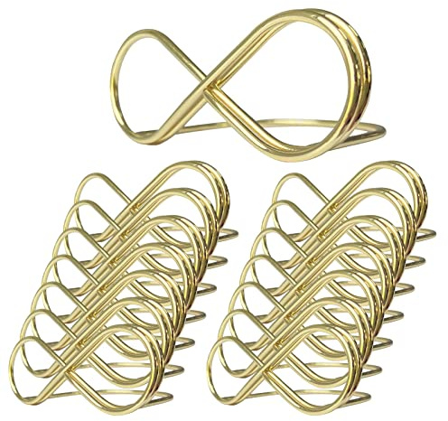 IGRARK 15 Stück Metall Hochzeit Tischkartenhalter Gold, Party Sitzetiketten | Tischkarten Clips Kartenhalter, Nachrichten Clip Tischnummer Halter Ständer, Namens Einstellung für Hochzeit Party Geburtstag