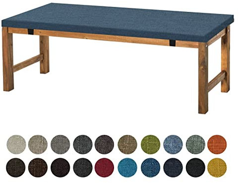 Aselbia Bankauflage Sitzkissen 80X30X5CM,Waschbare Rutschfestes Bankkissen Sitzauflage Bequeme Bankpolster für Bank, Fensterbank, Gartenmöbel, Terrasse, Drinnen,Navy Blau