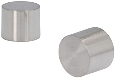 Sento Metall Zubehör für Ø 25 mm Gardinenstangen in Edelstahl Optik Ø 25mm 2x Endkappe Zoya