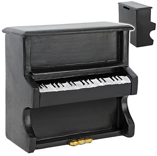 alles-meine.de GmbH Spardose Verschiedene Modelle wählbar mit Verschluss - aus Kunstharz/Polyresin Klavier/Piano - 12 cm - stabile Sparbüchse - Sparschwein - für Kinder..