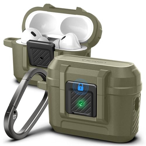 Spigen Lock Fit Hülle Case Kompatibel mit AirPods Pro 2. Generation (2023/2022) - Vintage Khaki