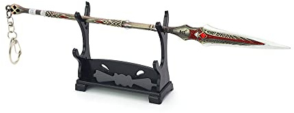 God of War Chaos Blade Thunder Hammer Axe Weapon Model Llavero con soporte de exhibición para fanáticos del anime, Estilo 2, Taille unique