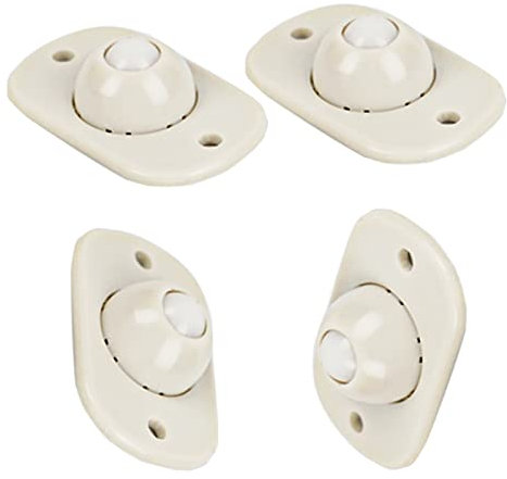 CETEOR Räder 4 Stücke, Rollen aus Kunststoff, kleine niedliche Räder, bewegliches Zubehör, DIY Mini-Rollen, Kugelrollen for kleine Möbel, Mülleimer, Box, Aufbewahrungsbox (4 Stück, weißes Drehgelenk)