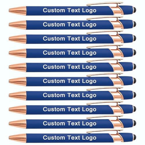 HEYZARDA Penna Personalizzata con Incisione Nome Penne Personalizzate Text Logo lago 10 Pcs