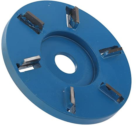 Lwuey Disco Da Taglio per Legno, Dischi Da Intaglio Turbo in Legno in Acciaio Fresa a 6 Denti Strumento per La Lavorazione Del Legno Massimizza Le Prestazioni Smerigliatrice(Flat Blade)