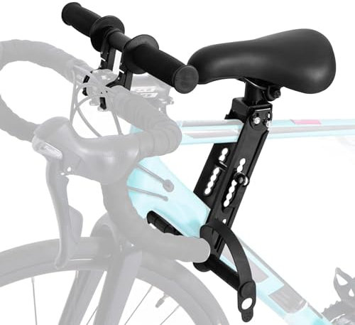 JTBDWOSK Kinderfahrradsitz Für Mountainbikes,Tragbarer Abnehmbarer Vorneliegender Fahrradsitz für Kinder von 2-6 Jahren,Kindersitz Fahrrad Mountainbike Vorne Kinder Fahrradsitz,Schwarz