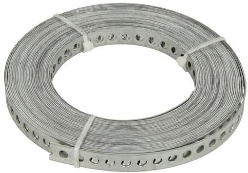 HEIMWERK global Lochband Montageband Montagelochband verzinkt 17mm breit Ø 6,5 10 m